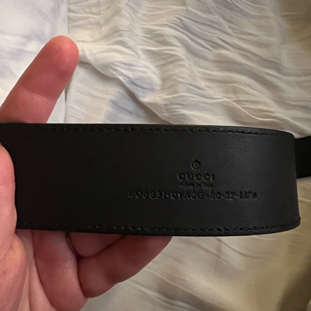 GG Marmont Leather Belt with Shiny Buckle - Picture 8 of 8